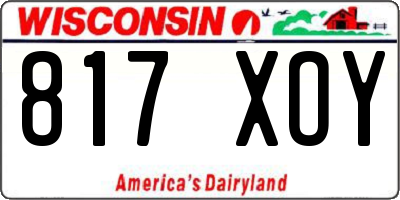 WI license plate 817XOY