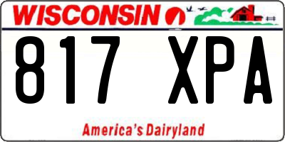 WI license plate 817XPA