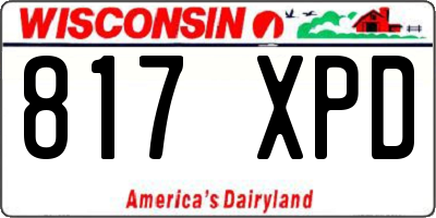 WI license plate 817XPD