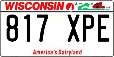 WI license plate 817XPE