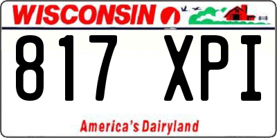 WI license plate 817XPI