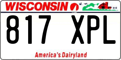 WI license plate 817XPL