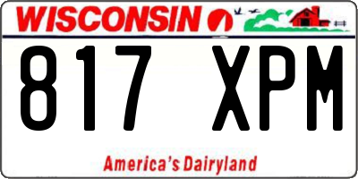 WI license plate 817XPM