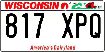 WI license plate 817XPQ