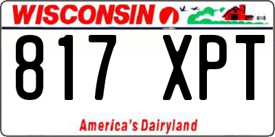 WI license plate 817XPT