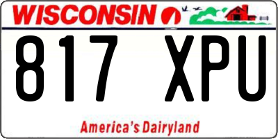 WI license plate 817XPU