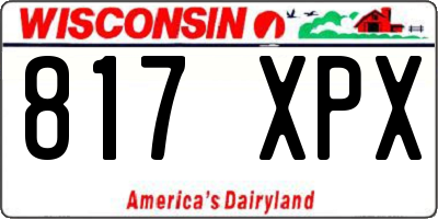 WI license plate 817XPX