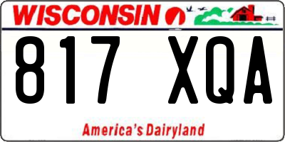 WI license plate 817XQA