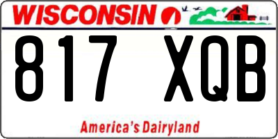 WI license plate 817XQB