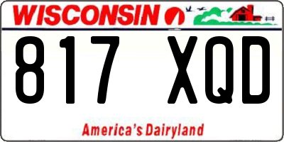 WI license plate 817XQD