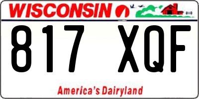 WI license plate 817XQF