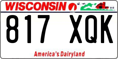 WI license plate 817XQK