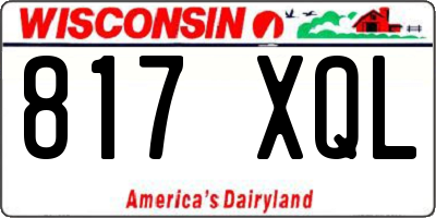 WI license plate 817XQL