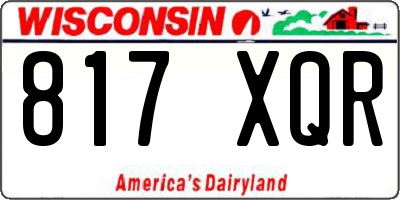 WI license plate 817XQR