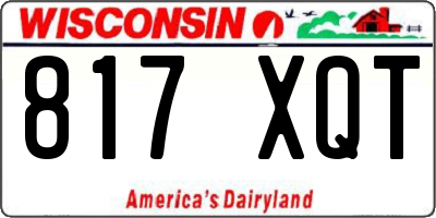 WI license plate 817XQT