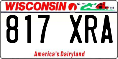 WI license plate 817XRA