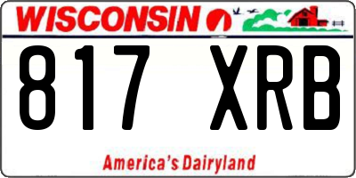 WI license plate 817XRB