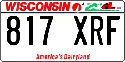 WI license plate 817XRF
