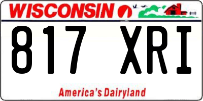 WI license plate 817XRI