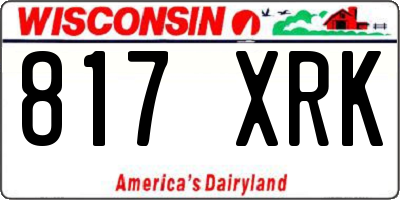 WI license plate 817XRK