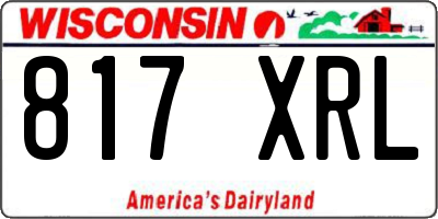 WI license plate 817XRL