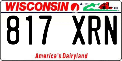 WI license plate 817XRN