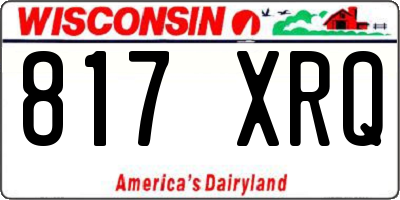 WI license plate 817XRQ