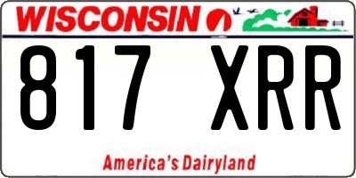 WI license plate 817XRR