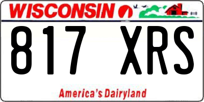 WI license plate 817XRS