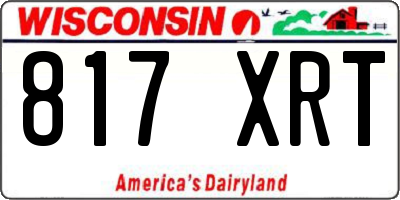 WI license plate 817XRT