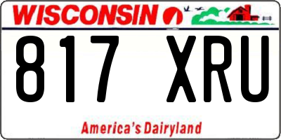 WI license plate 817XRU