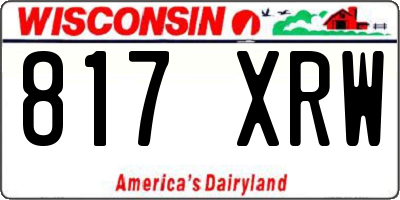 WI license plate 817XRW