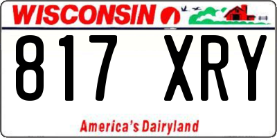 WI license plate 817XRY
