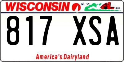 WI license plate 817XSA