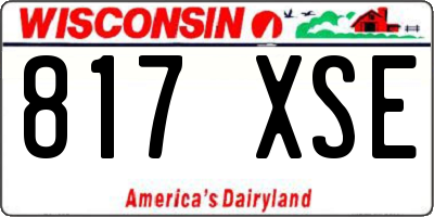 WI license plate 817XSE