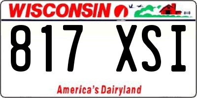 WI license plate 817XSI