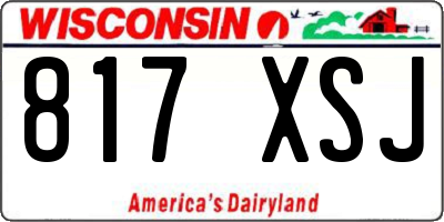 WI license plate 817XSJ