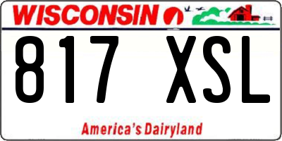 WI license plate 817XSL