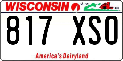 WI license plate 817XSO