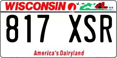 WI license plate 817XSR