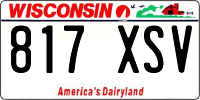 WI license plate 817XSV