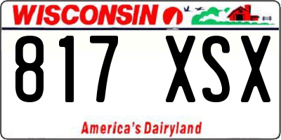 WI license plate 817XSX