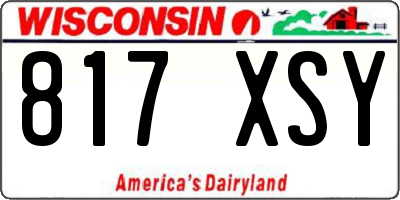 WI license plate 817XSY