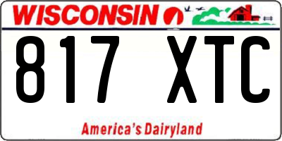 WI license plate 817XTC