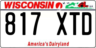WI license plate 817XTD