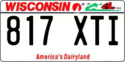 WI license plate 817XTI