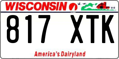 WI license plate 817XTK