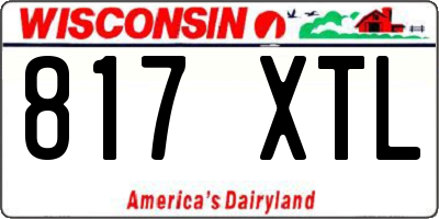 WI license plate 817XTL