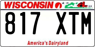 WI license plate 817XTM