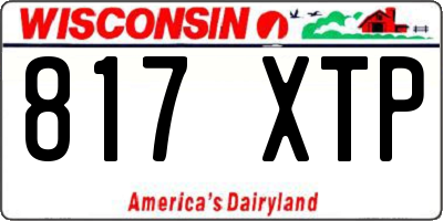 WI license plate 817XTP